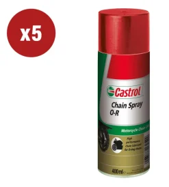 5 pezzi olio chain spray o r 0,4lt>Castrol Hot