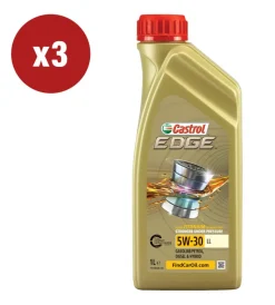 3 pezzi olio edge 5w-30 ll titanium 1l>Castrol Clearance