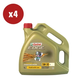 4 pezzi olio motore lubrificante auto edge 5w30 ll long life titanium 4l>Castrol Hot