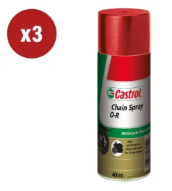 3 pezziolio chain spray o r 0,4lt>Castrol Best