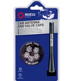 Antenna con viti e tappi valvola pneumatici auto 