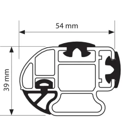 Barra portatutto alluminio - 135 cm  n10035>Nordrive Best