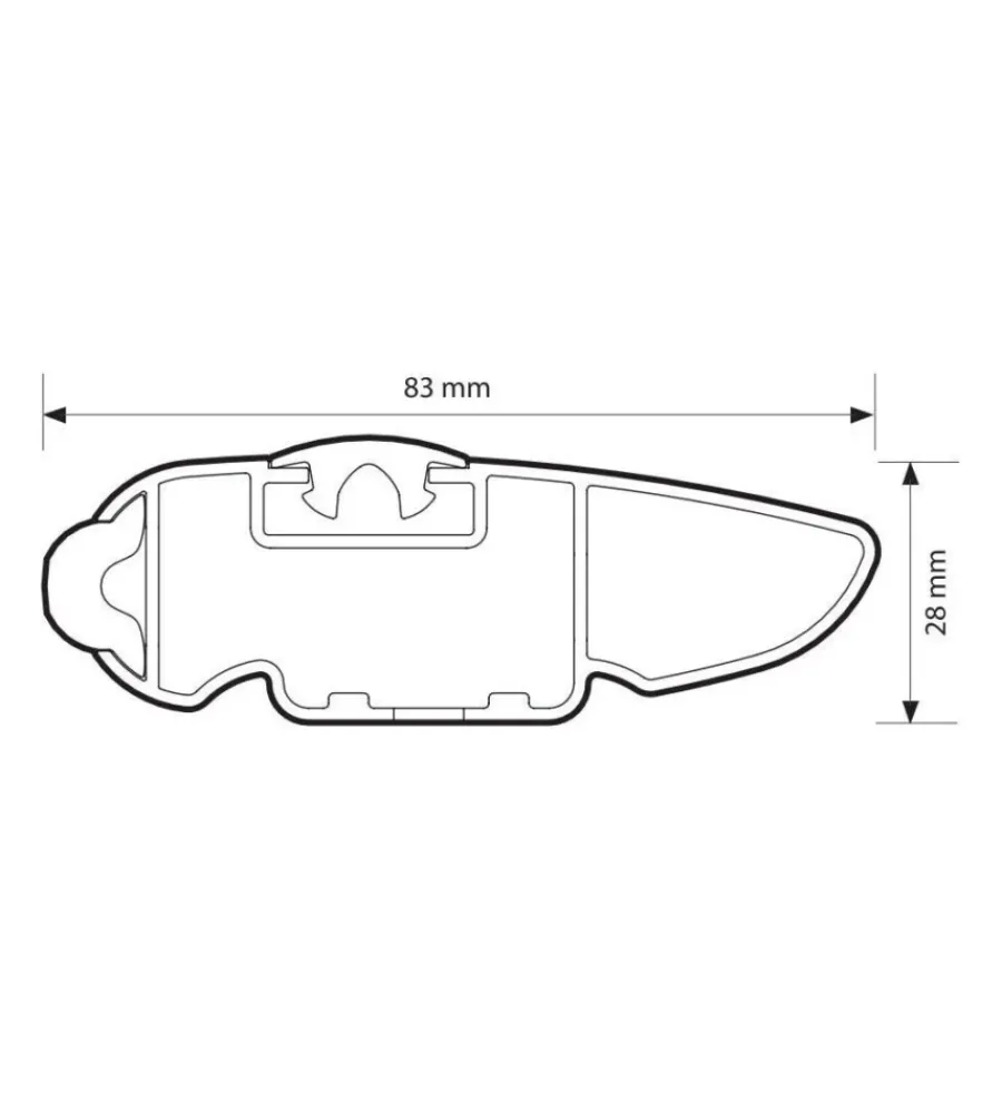 Barre portatutto "evos silenzio black" in alluminio m 120 cm - n15080>Nordrive Clearance