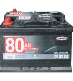 Batteria auto 80ah 12v 640a polo positivo sinistro cassetta l3> Sale