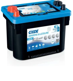 Batteria exide marine ep450 dual agm 12v 50ah sx spunto 750 - l260 x h206 x p173.> New