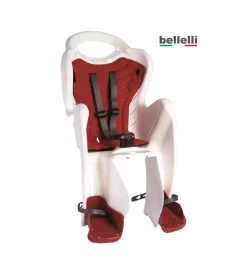 Bellelli seggiolino bici posteriore mr fox bianco rosso> Best