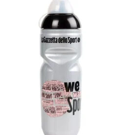 Borraccia per bicicletta gazzetta dello sport grigio perlato in plastica, 800 ml> New