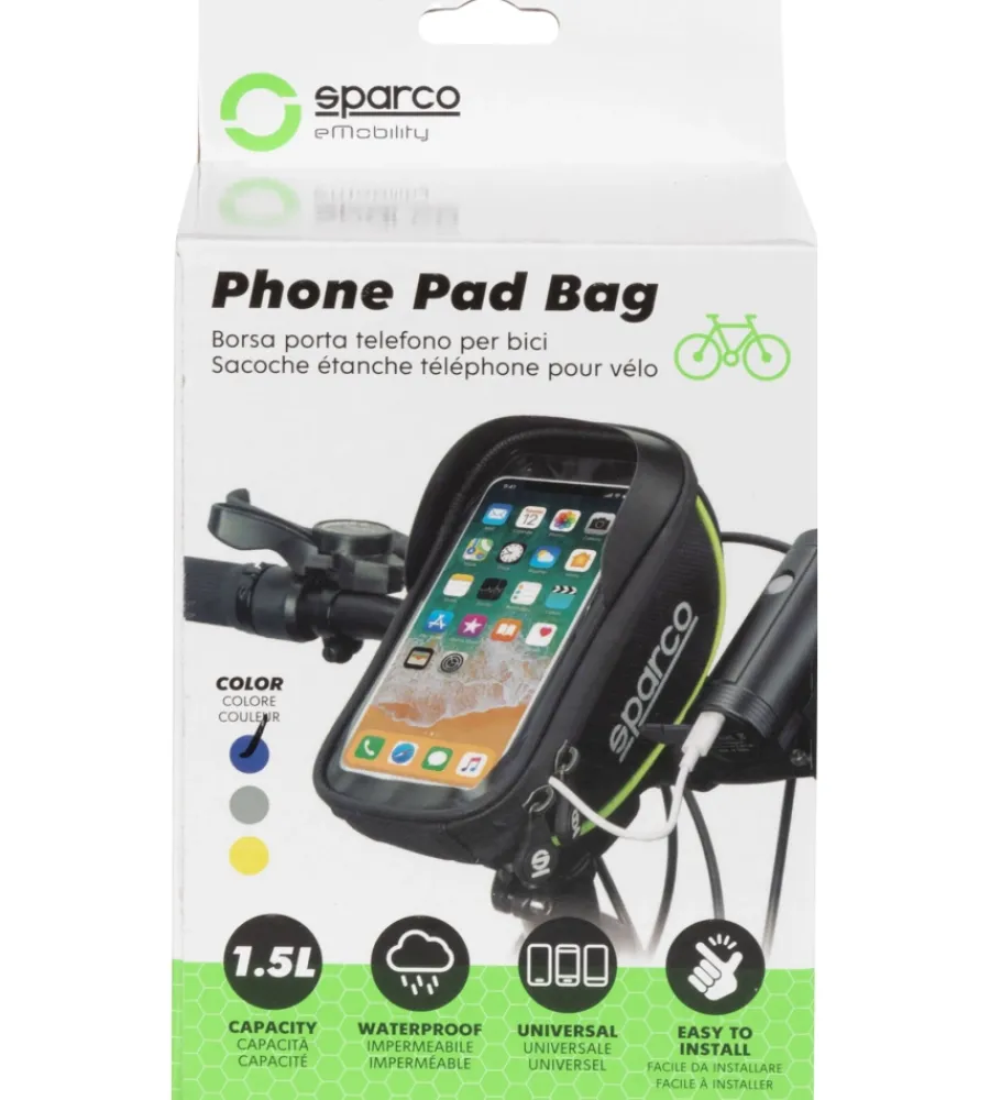 Borsa porta cellulare per bici in microfibra, 19x11x5,5 cm>Sparco Best