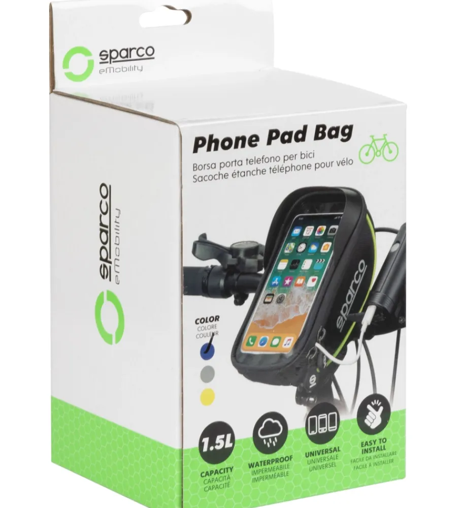 Borsa porta cellulare per bici in microfibra, 19x11x5,5 cm>Sparco Best