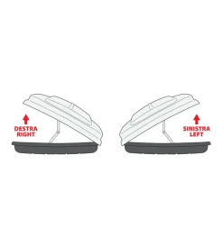 Box tetto per auto 630 litri in abs con doppia apertura argento lucido - n60028>Nordrive Discount