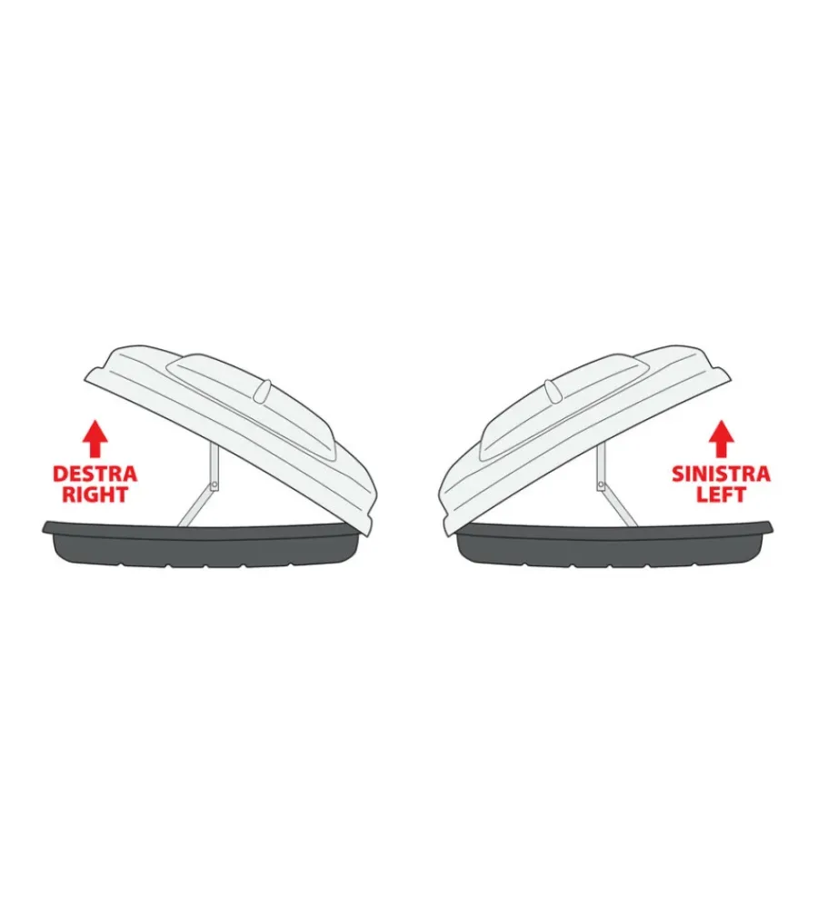 Box tetto per auto 630 litri in abs con doppia apertura argento lucido - n60028>Nordrive Discount