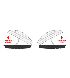 Box tetto per auto 530 litri in abs con doppia apertura nero lucido - n60025>Nordrive Hot