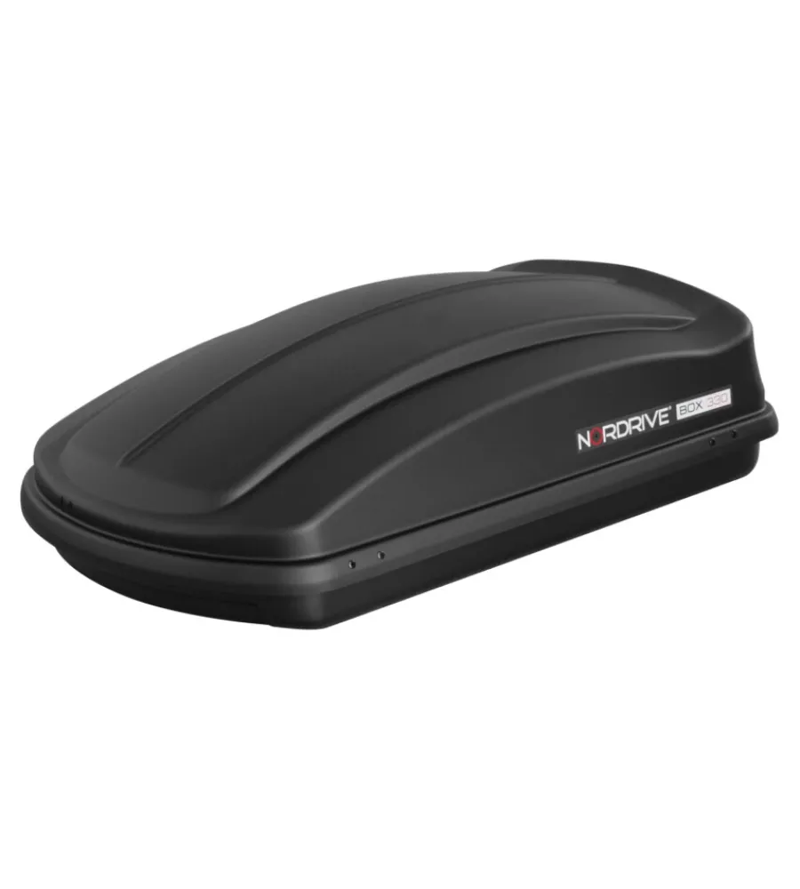 Box tetto per auto 330 litri in abs nero goffrato - n60004>Nordrive
