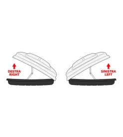 Box tetto per auto 430 litri in abs con doppia apertura nero lucido - n60015>Nordrive Clearance