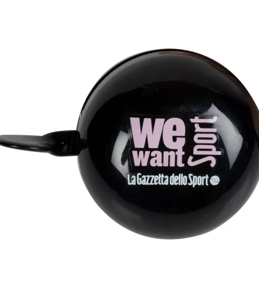 Campanello per bicicletta gazzetta dello sport nero, diametro 60 mm> Discount
