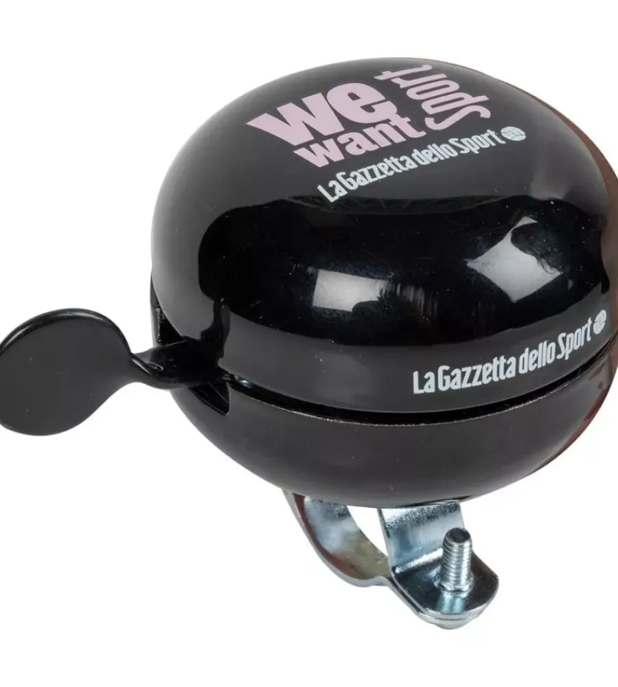 Campanello per bicicletta gazzetta dello sport nero, diametro 60 mm> Discount