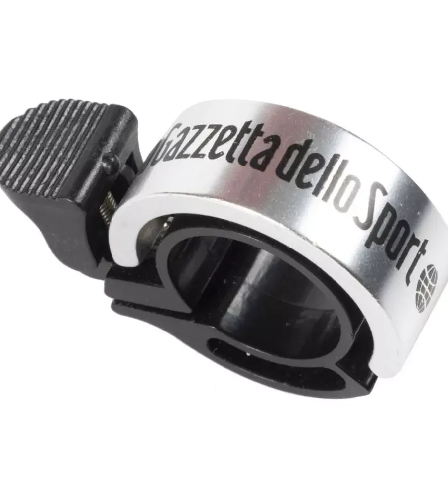 Campanello per bicicletta gazzetta dello sport silver, diametro 22,2 cm> Clearance