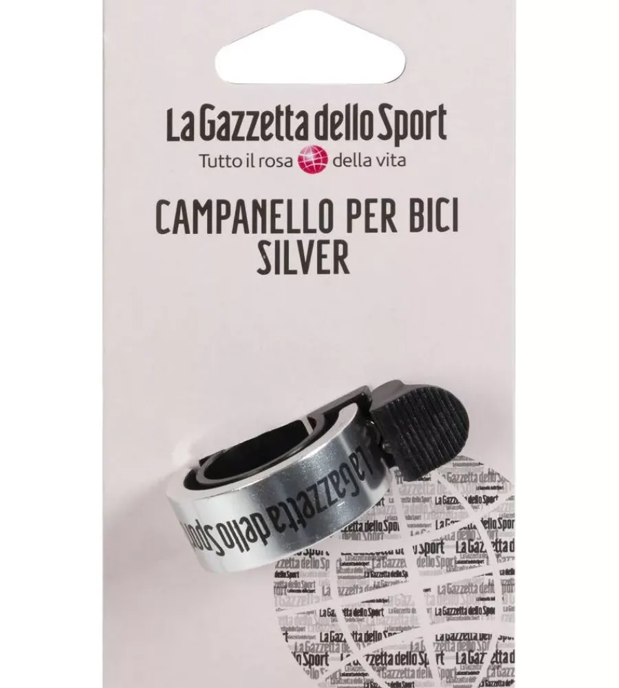 Campanello per bicicletta gazzetta dello sport silver, diametro 22,2 cm> Clearance
