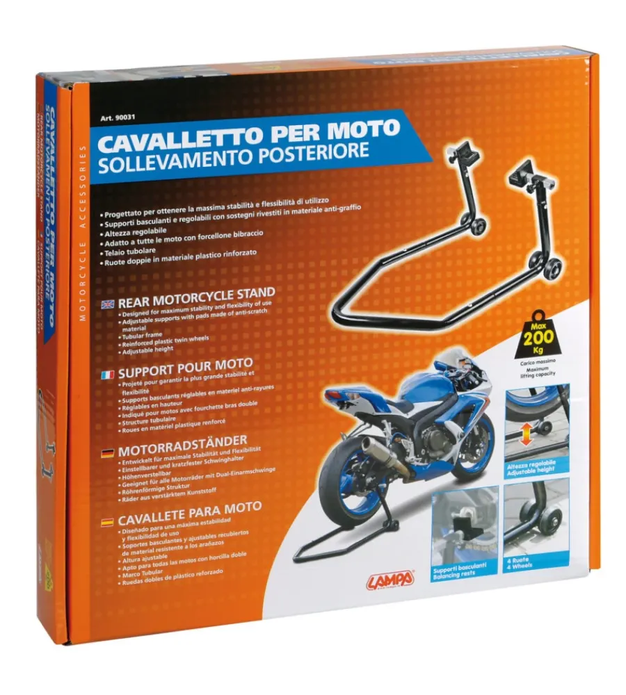 Cavalletto posteriore scomponibile per moto 90031> Discount
