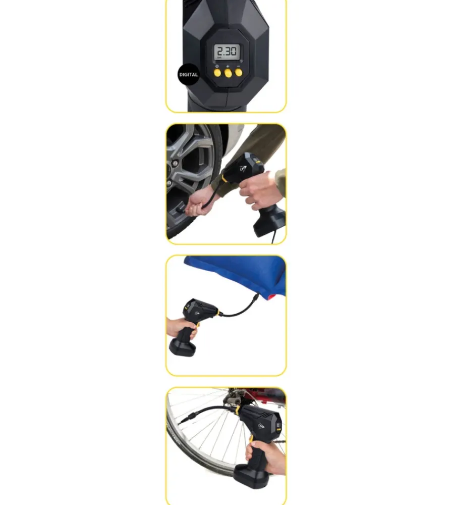 Compressore ad aria portatile digitale in abs, 120 w> Best