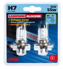 Coppia de h7 12v 55w twin d/blister  58057>Lampa New