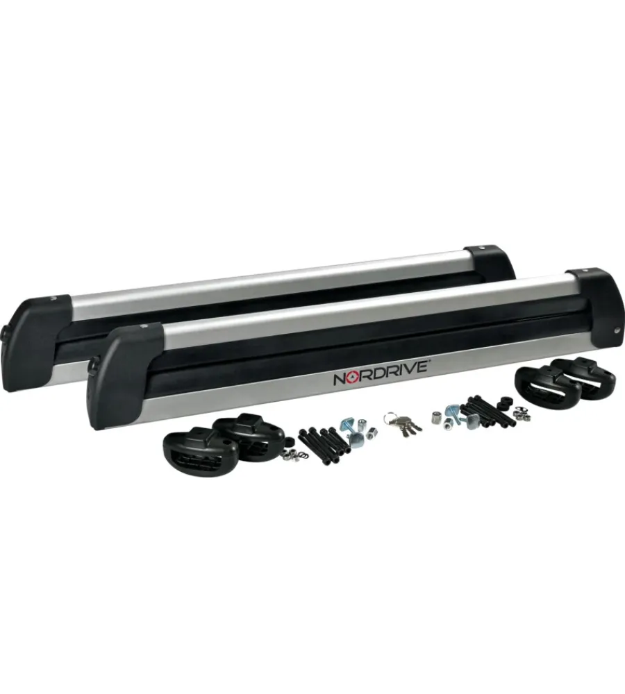 Coppia portasci "nordic-king evo aluminium nk-60" argento - n40011>Nordrive