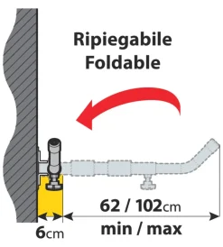Coppia supporti da parete per box tetto tipo 2, orizzontale  n60051 -><noscript><img width=