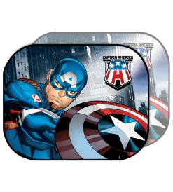 Coppia tendine auto laterali "capitan america", 44x35 cm> Outlet