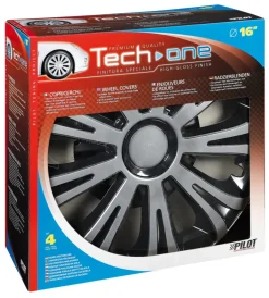 Copricerchi per auto "avera" silver & black - ø 16" pilot  31618>Lampa