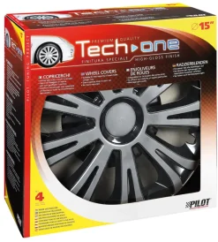 Copricerchi per auto "avera" silver & black - ø 15" pilot  31617>Lampa Clearance