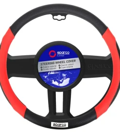 Coprivolante auto universale rosso/nero con dettagli traforati - spc1113>Sparco Outlet
