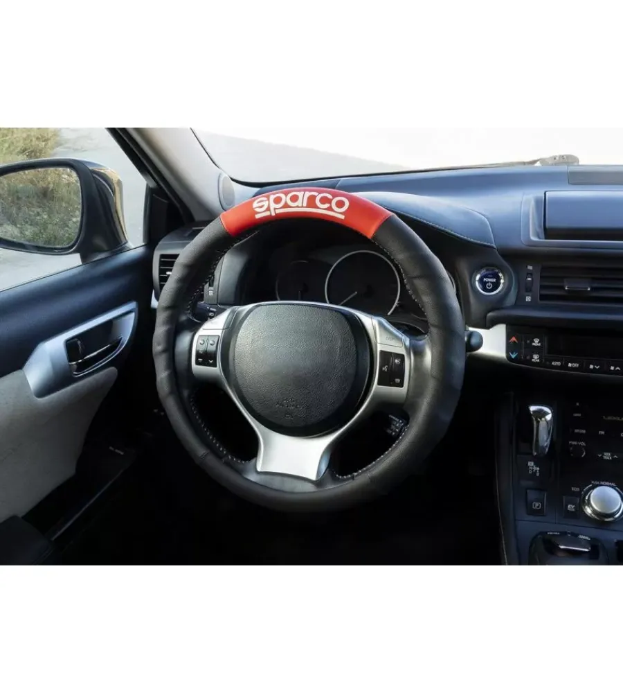 Coprivolante universale per auto nero e rosso>Sparco Discount