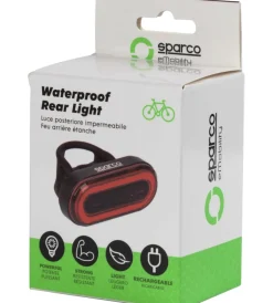 Fanalino posteriore per bicicletta in alluminio e silicone, 3 modalita' di illuminazione>Sparco Clearance