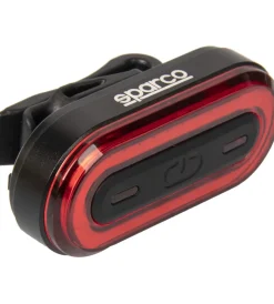 Fanalino posteriore per bicicletta in alluminio e silicone, 3 modalita' di illuminazione><noscript><img width=