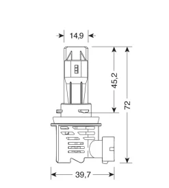 Fari a led per auto 9-32v halo led serie 8 halo killer - (h8-h9-h11-h16) - 25w - pgj19-x - 2 pz  - scatola  57772>Lampa Hot