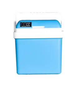 Frigo portatile elettrico da campeggio blu con adattatore 24 lt>Easy System