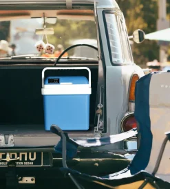 Frigo portatile elettrico da campeggio blu con adattatore 24 lt>Easy System