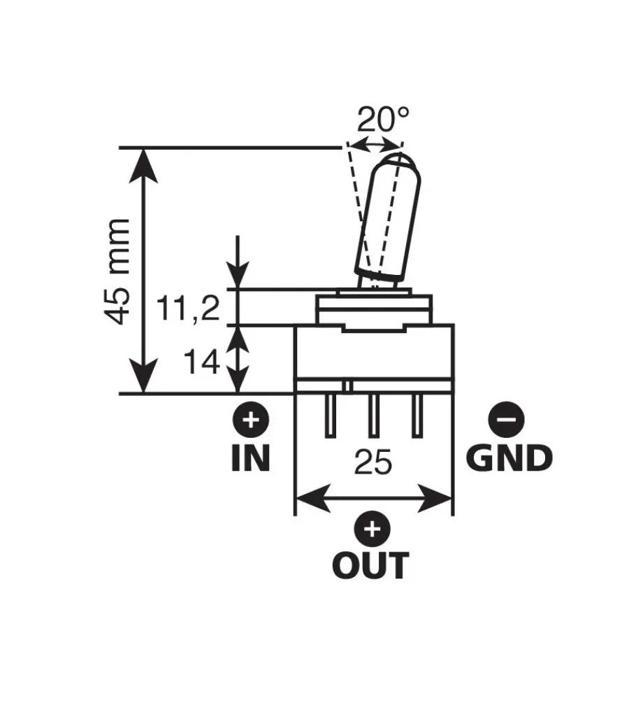 Interruttore a leva tipo racing, in alluminio con spia a led -  12/24v - rosso -  20a  45554> Outlet