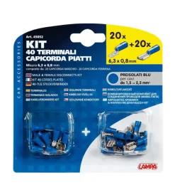 Kit 40 capicorda piatti blu  45052>Lampa Hot