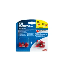 Kit 40 capicorda piatti rossi 45051>Lampa Discount