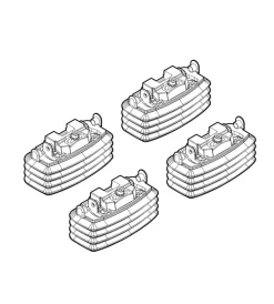 Kit attacchi per barre auto portatutto fiat multipla  11/98  n21012>Nordrive Discount