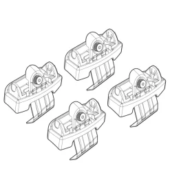 Kit attacchi per barre auto portatutto fiat 500x 2014 (no railing)  n21171>Nordrive Hot