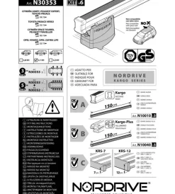 Kit attacchi per barre auto portatutto citroen jumpy 16 3 barre  n30353>Nordrive Online