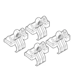 Kit attacchi per barre auto portatutto ford fiesta 5p 05/02>08/08  n21001>Nordrive Online