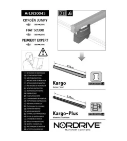 Kit attacchi per barre auto portatutto citroen jumpy peugeot expert fiat sc  n30043>Nordrive Online
