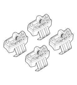 Kit attacchi per barre auto portatutto toyota c-hr 16>  n21208>Nordrive