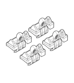 Kit attacchi per barre auto portatutto vw fox 3d 05/05> 12/10  n21054>Nordrive Discount