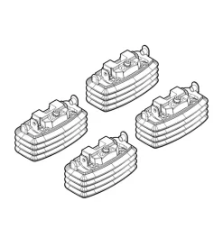 Kit attacchi per barre auto portatutto mercedes classe e (w211) 03/02>02/09  n21018>Nordrive Outlet
