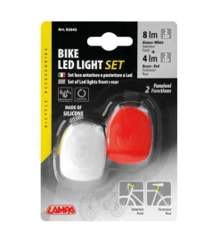 Kit lampeggianti a led per bicicletta anteriore e posteriore in silicone - 92043></noscript>Lampa New