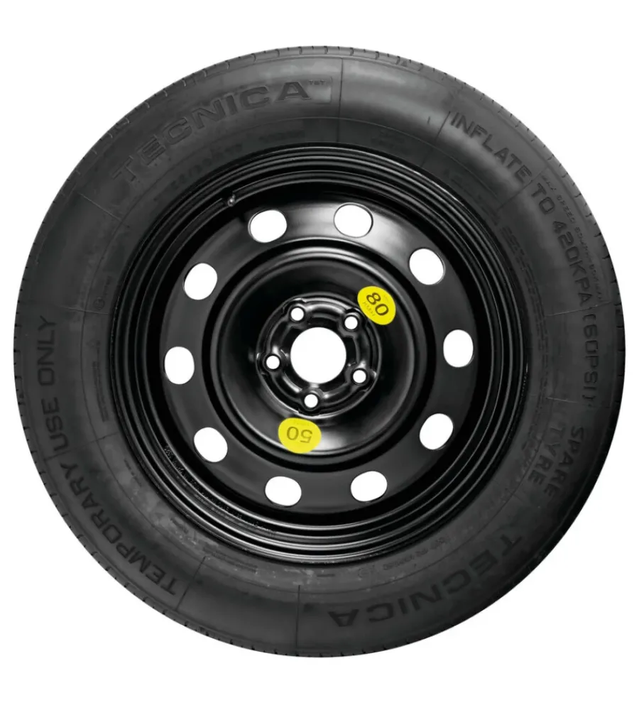 Kit ruotino di scorta - 155/85 18 lega con cric e chiave svita bulloni - 76092>Lampa Hot